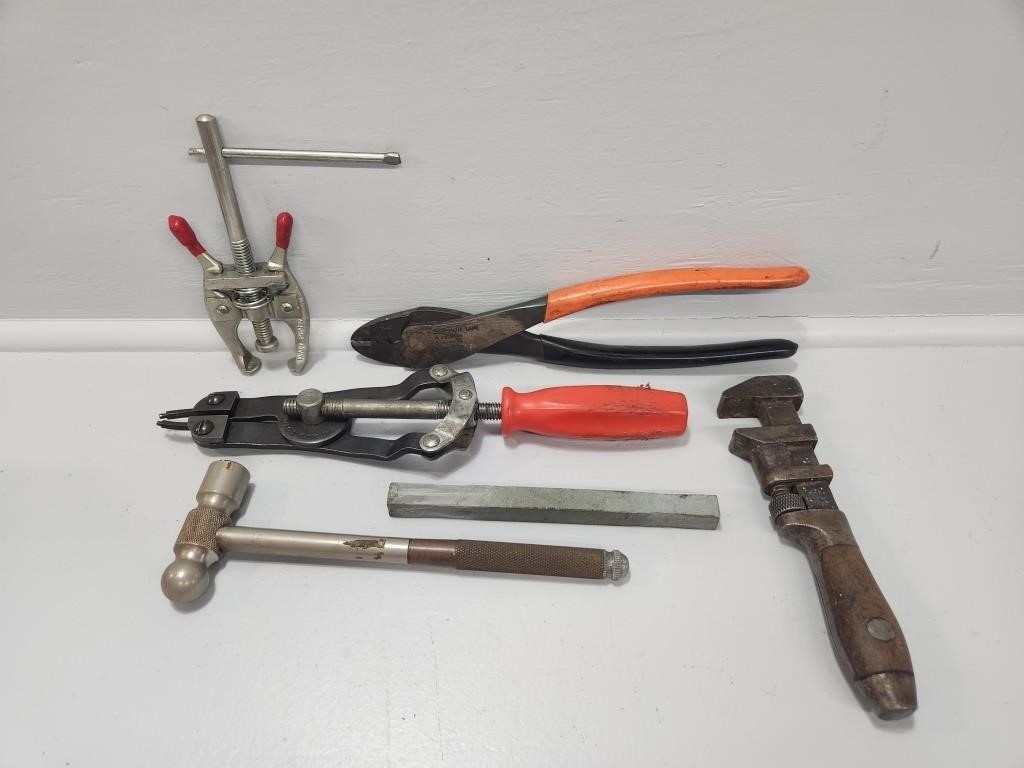 Snap Ring Pliers, Antique Wrench, and More