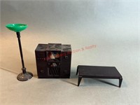 Ideal DH Rare Floor Lamp, Radio, Coffee Table