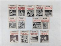 1961 Nu-Card Scoops 13 Different Cards Babe Ruth