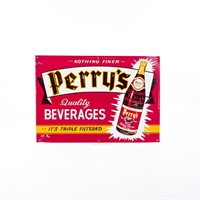 Tin "Perry's"  Soda Pop Beverage Sign