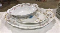 2 HAVILAND LIMOGE PLATTERS & AUSTRIAN BOWL