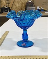 Fenton blue glassware