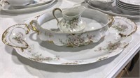 HAVILAND LIMOGE FRENCH 3 PC PORCELAIN SERVINGWARE