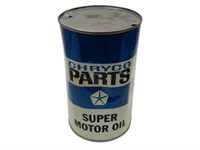 CHRYCO PARTS SUPER MOTOR OIL IMP. QT. CAN