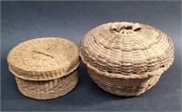 PAIR OF NATIVE WOVEN BASKETS
