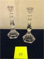 Pair of 9 inch candlesticks #117