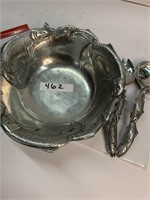 Stainless Steel Fish Theme Salad Bowl and Spoons