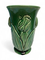 McCoy pottery green tulip vase