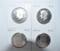 (4) 1977-S Proof Kennedy Half Dollars