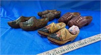 4 Pair of Small Wooden Shoes