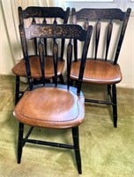 3pcs- Hitchcock style chairs- good condition