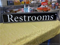 3 Foot Double Sided Restrooms Sign