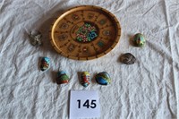 GERAMN BOX LOT - PLATE & TRINKET