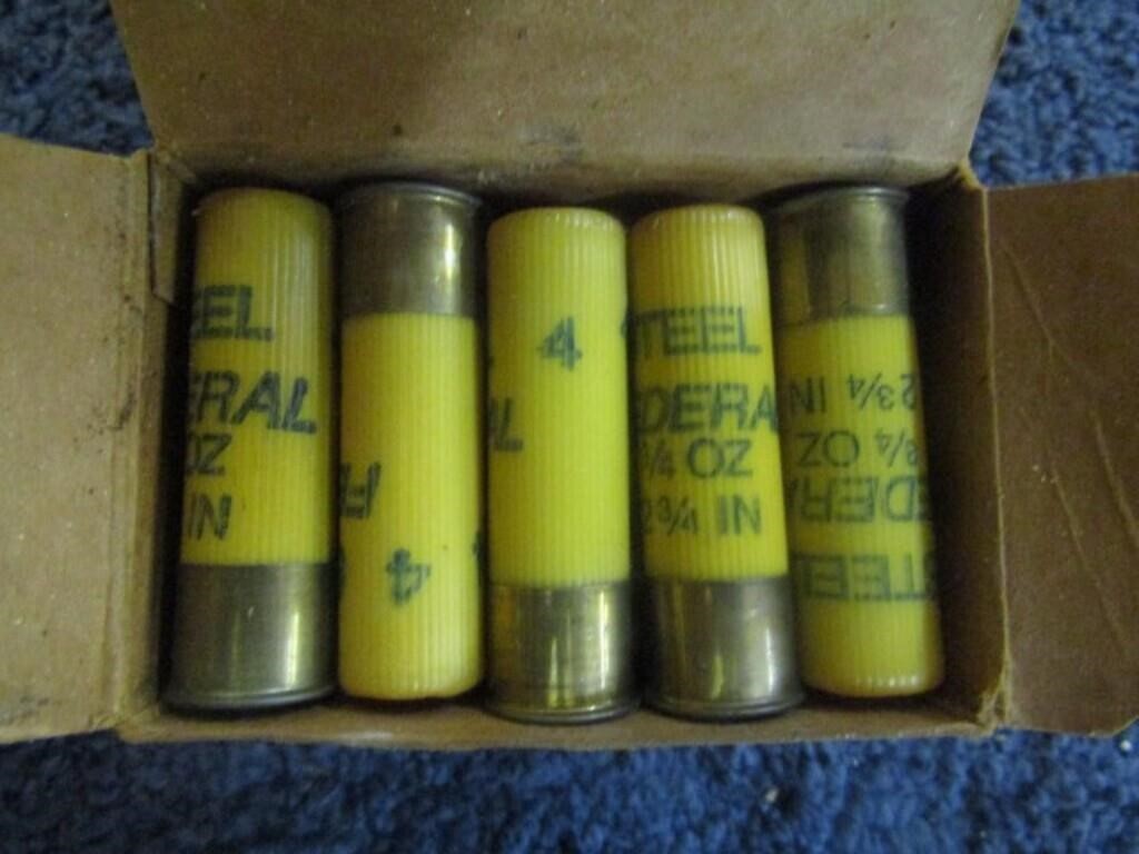 25-- 20ga SHOTGUN SHELLS - 2 3/4" #4