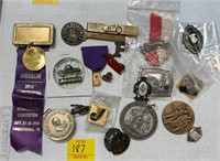 Various Ribbons, Medals, and Pins