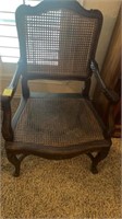 French Louis XV arm chair cane back and seat