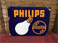 Phillips Enamel Advertising Sign