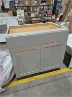 36" x 24.5" x 35" gray cabinet base