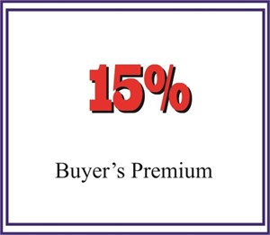 15% Buyer's Premium on purchases