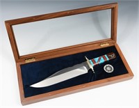 DAVID YELLOWHORSE "EAGLE FEATHER" BOWIE KNIFE