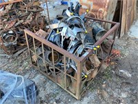 CRATE OF MISC COVERS, CLAMPS, FITTINGS, MISC PIPE