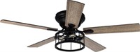 Broderick 52 in. Indoor Black Hugger Ceiling Fan