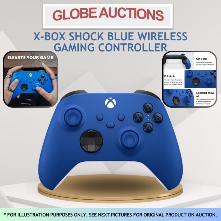 X-BOX SHOCK BLUE WIRELESS GAMING CONTROLLER