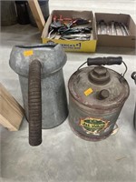 Antique J&L kerosene and oil can