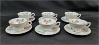 (6) GKC Bavaria Tea Cups/Saucers