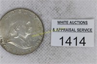 Franklin Silver Half Dollar - 1961D - AU