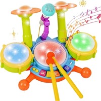 B2191  Style-Carry Light Up Drum Set Toy