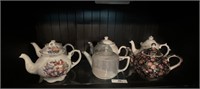 6 China Teapots