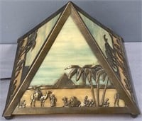 Stained Glass Table Lamp Egyptian Scene