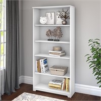 Cabot White 5-Shelf Bookcase (31.38-in W)