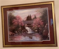 "Sambataro" Signed Landscape Print