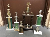 Nine ball tournament trophies lot of five