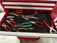 Pliers, Vice Grips, All Contents in Drawer
