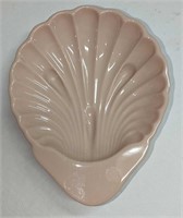 Vintage Lenox Coral Porcelain Footed Shell Dish