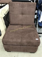 Suede Chair with Storage $160 Retail