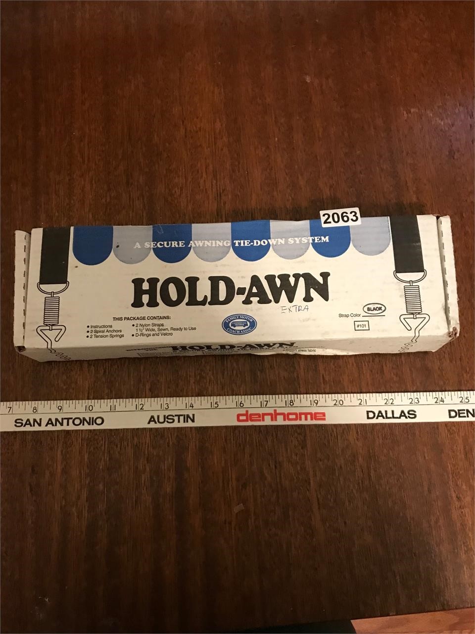 “Hold-Awn” awning tie-down system