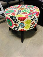 Floral Upholstered ottoman