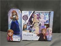 Disney Frozen Figure and Paper Doll Lot New