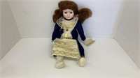 Hand painted bisque porcelain doll