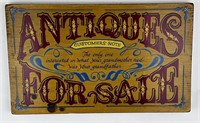 Antiques For Sale Wood Novelty Sign