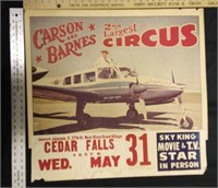 Carson And Barnes Circus Poster