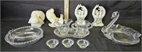 (2) Lefton Hands, Set Of Doves, Crystal Relish