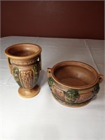 Italian Bowl and Vase Set marked R