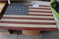 AMERICAN FLAG HAND PAINTED SIGN 36X24"