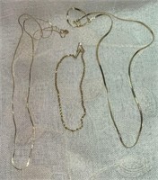 (2) 14kt YG Herringbone Chains, 14kt YG Twist