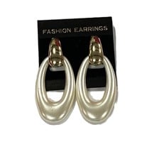 Bold 80's Style Clip-on Dangle Earrings